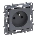 Niloe Selection - Gniazdo 2P+Z 16A - 250 V (Z Przesłoną Zaciski Automatyczne) Stal 762325 LEGRAND
