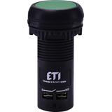 ECF-11-G - Przycisk kompaktowy z guzikiem krytym, 1NO+1NC, Zielony