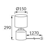 Lampka stołowa HELENA E14 WHITE