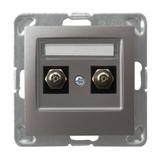 IMPRESJA Gniazdo ekwipotencjalne podwójne - kolor tytan