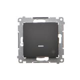 Simon 54 Łącznik krzyżowy z podświetleniem LED 10A 250V szybkozłączka czarny DW7L.01/49 KONTAKT