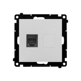 Simon 55 Gniazdo telefoniczne pojedyncze RJ12 Aluminium mat TF1.01/143 KONTAKT