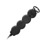 Przedłużacz 3-krotny 2P+Z (Schuko), z wyłącznikiem, 1,5m H05VV-F 3x1,5mm2, Imax=16A, płaska wtyczka, ES-5(GS)/B/1,5 ORNO