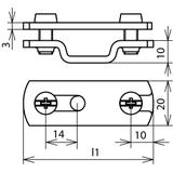 Wspornik do płaskownika do 30 mm, St/tZn