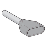 Oznaczniki, końcówki kablowe podwójnie izolowane - rozmiar średni - 2,5 mm2 - szare