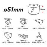 Otwornica bi-metalowa 51 mm