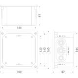 Puszka Podtynkowa Elewacyjna Hermetyczna Ppt-EH160 szara INOX 64.160 OPATÓWEK