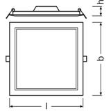 Oprawa DOWNLIGHT SLIM SQUARE 210 18W 3000K WT IP20