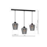 Milagro lampa wisząca Santiago Smoked 3xE27 czarna MLP6609