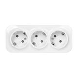 Gniazdo potrójne natynkowe ToDo 2P+Z Schuko IP20, 16A, 230V AC, 16A, 230V AC, biały, 10 sztuk