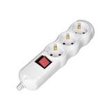 Rozgałęźnik wielogniazdowy 3x2P+Z z wyłącznikiem Schuko biały OR-AE-13263(GS)/W ORNO