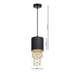 lampa wisząca Almeria E27 czarno/złota MLP6439 Milagro