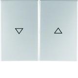 BERKER K.5 Klawisze nadrukowany symbol strzałka do łącznika 2-klawiszowego aluminium 14357103 HAGER