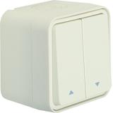 BERKER W.1 Łącznik żaluzjowy przyciskowy kompletny IP55 biały 50753532 HAGER