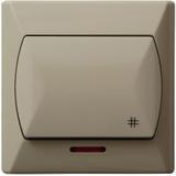 AKCENT Łącznik krzyżowy z podświetleniem pomarańczowym - kolor beżowy