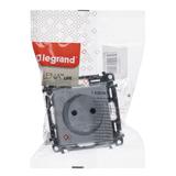 Valena Life Gniazdo Pojedyncze Bez Uziemienia /Z Przesłonami/ Aluminium 16A – 250 V 753316 LEGRAND