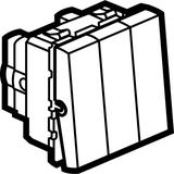 MOSAIC - Łącznik schodowy podwójny + łącznik jednobiegunowy 20 AX 250 V~ - 2 modułowy - Biały, Legra