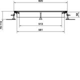 tehalit.BK Kanał współpoziomy wanna stalowa BKWD 600x(70-110)mm stal BKWD600070 HAGER