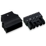 WINSTA wtyk 5-torowy z obudową odciążającą naciąg czarny