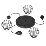 Waya 3P E27, lampa wisząca, max. 3x60W, czarna AD-LD-6264BE27M ORNO