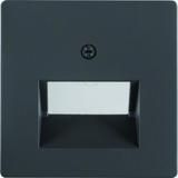 BERKER Q.x Płytka czołowa do gniazda przyłączeniowego UAE podwójna komp./tel. antracyt aksamit lakie