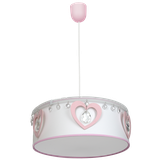 Milagro lampa wisząca Heart E27 biało/różowa MLP8278