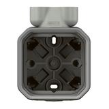 NOWE PLEXO - PUSZKA NATYNKOWA POJEDYNCZA Z PRZEPUSTEM KABLOWYM ISO20 SZARA