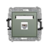 ICON Mechanizm gniazda komputerowego pojedynczego 1xRJ45, kat. 6, 8-stykowy szałwiowy