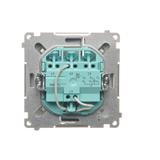 Simon Basic Przycisk potrójny z podświetleniem LED 10A szybkozłączka stal inox