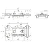 Zacisk probierczy ze zworą na izolacyjnej podstawie, St/tZn