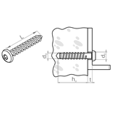Śruba do betonu 6x60mm SBOM6x60 803915 BAKS