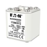 FUSE 100A 690V 1*GN/50 AR UC Wkładka szybka 100A AC 690V rozmiar 1 45x59x51 mm aR I 170M3512 EATON