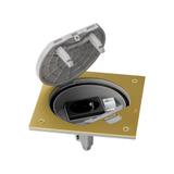 Simon Connect Wkład z pokrywą z gn. schuko+RJ45 kat.5e mosiądz