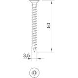 ŚRUBA SPRINT Z ŁB.WPUSZ.3,5X50