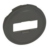 CELIANE - Plakietka do gniazda D-SUB 9-pin/gniazda wideo HD15 grafitowa, Legrand