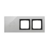 Simon 54 Touch Panel dotykowy S54 Touch 3 moduły 4 pola dotykowe + 2 otwory na osprzęty S54 burzowa chmura DSTR3400/72 KONTAKT