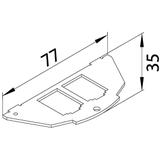 tehalit.VE-EE Płytka montażowa 2xRJ Typ 03 BTR 19,5x14,85 BSM032 HAGER