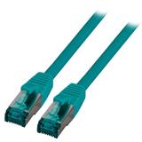 Patchcord RJ45 S/FTP kat. 6A LSZH zielony 1,5m MK6001.1,5GR
