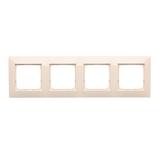 Simon 54 Premium Ramka 4-krotna PREMIUM do puszek karton-gips IP20 / IP44 kremowy DRK4/41 KONTAKT