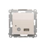 Simon 54 Odbiornik Bluetooth z ładowarką USB biały