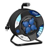 Przedłużacz bębnowy, 4 gniazda 2P+Z, kabel PVC H07RN-F 3x2,5mm2, długość 40m, termik, przesłony toró