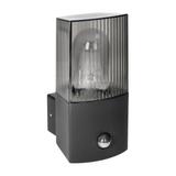 PEONIA oprawa ogrodowa hermetyczna z czujnikiem PIR E27 max. 15W IP54 czarna