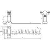 Wspornik dachowy for DEHNconductor przewód o izolacji H VI, o fi 20-23 mm, dł. 205 mm, stal nierdzew