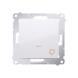Simon 54 Przycisk „dzwonek” z podświetleniem LED 10A szybkozłączka biały