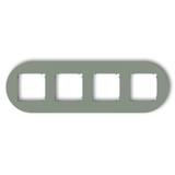 MINI Ramka uniwersalna poczwórna okrągła z tworzywa szałwiowy