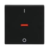 FUTURE Klawisz z nadrukiem z czerwonym okienkiem, do wyłączników: 2-biegunowego, 3-biegunowego czarn