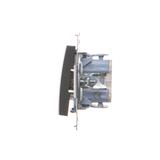 Simon 54 Przycisk pojedynczy zwierny bez piktogramu 10A szybkozłączka czarny