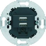 BERKER Mechanizm gniazda USB ładowania do serii obrotowych 3.0A 230V antracyt mat 260215 HAGER