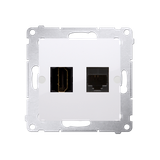Simon 54 Gniazdo HDMI+RJ45 kat.6. biały