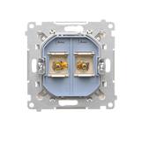 Simon 55 Gniazdo głośnikowe pojedyncze Przekrój przewodów dla wyjścia do 6 mm2 Szampański mat TGL.01/144 KONTAKT